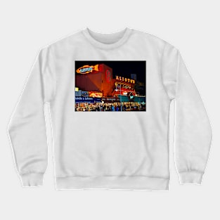 Fishermans Wharf at Night Crewneck Sweatshirt